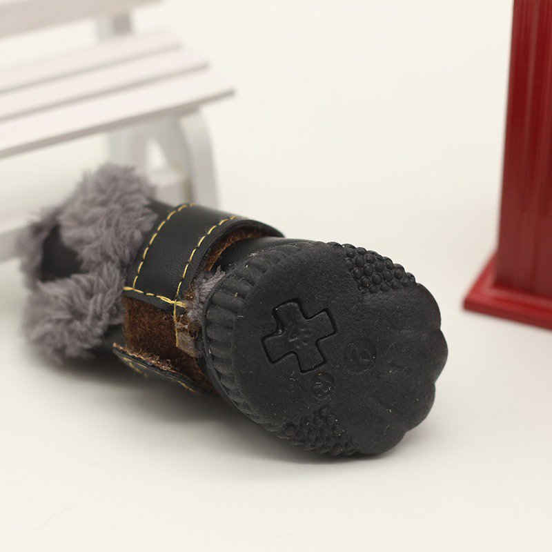 Dog Snow Boots Plush Lining Outdoor Gear - PIKAPIKA