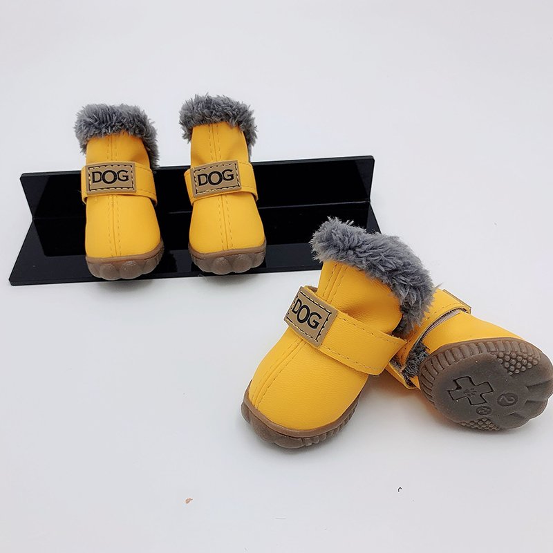 Dog Snow Boots Plush Lining Outdoor Gear - PIKAPIKA