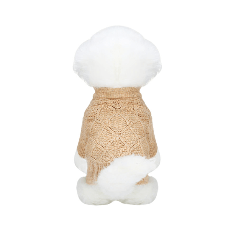 Dog Sweater Cable Knitwear Warm Pet Clothes for Winter - PIKAPIKA