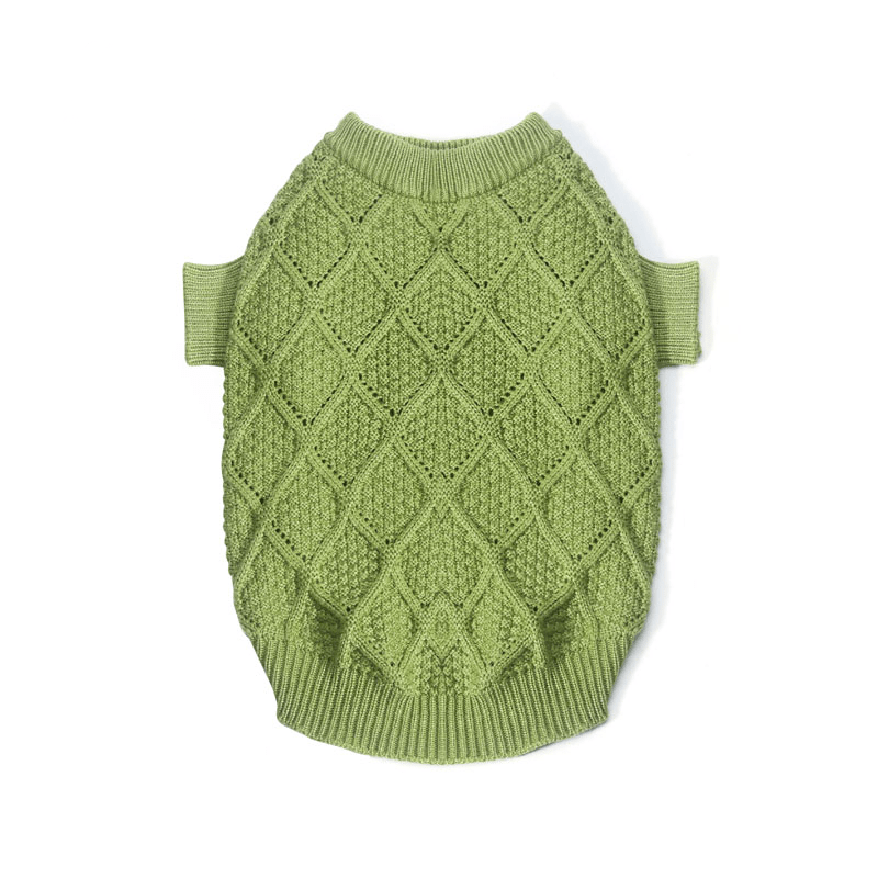 Dog Sweater Cable Knitwear Warm Pet Clothes for Winter - PIKAPIKA