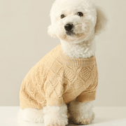 Dog Sweater Cable Knitwear Warm Pet Clothes for Winter - PIKAPIKA