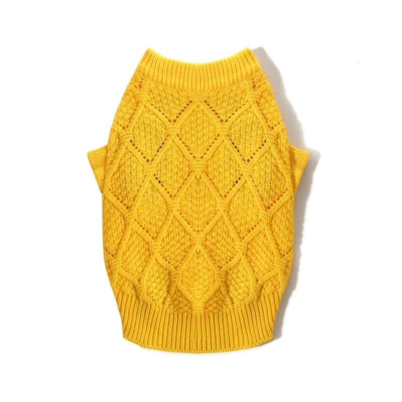 Dog Sweater Cable Knitwear Warm Pet Clothes for Winter - PIKAPIKA