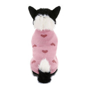 Dog Sweater Pink Love Heart Knit Wear Puppy Clothes - PIKAPIKA