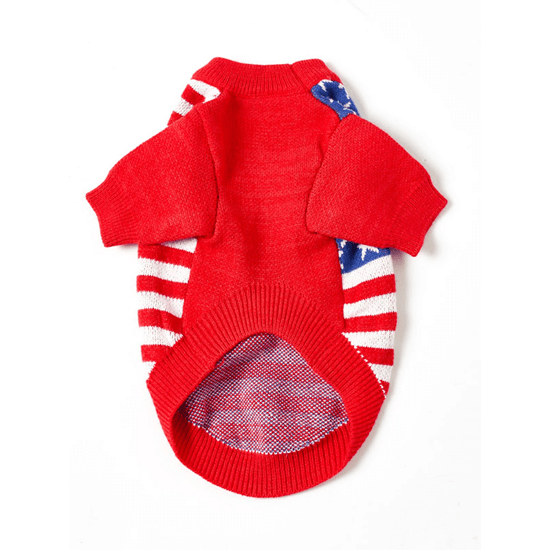 Dog Sweater USA God Bless America National Flag - PIKAPIKA