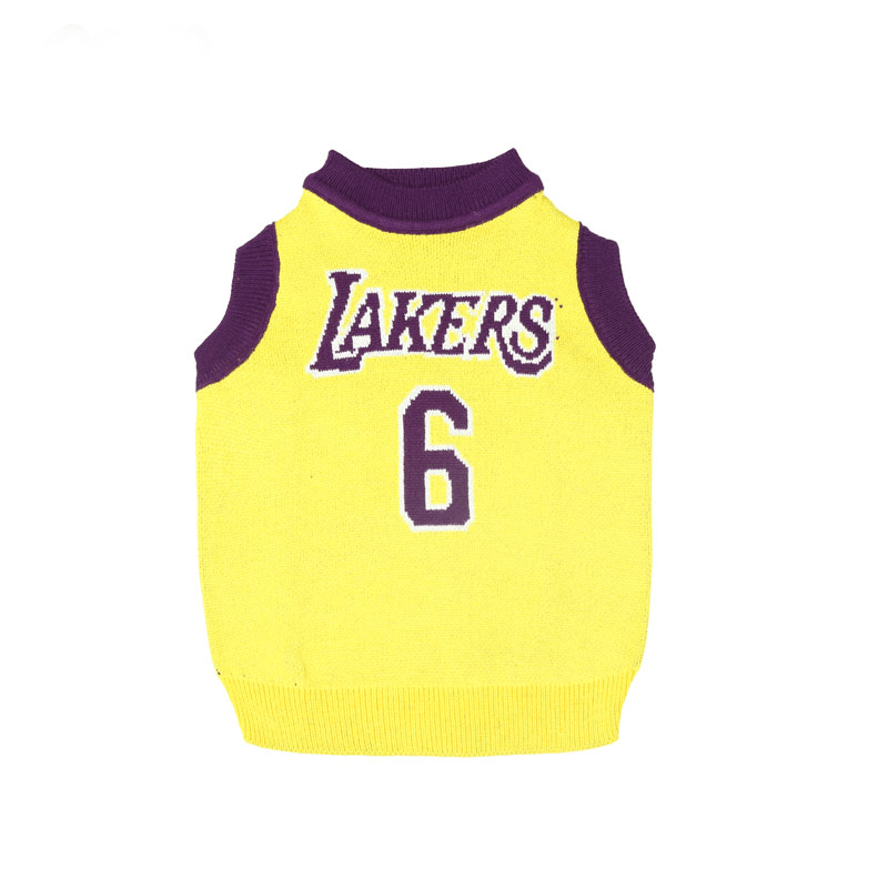 Dog Sweater Warriors NBA jersey Knit Wear Sleeveless Vest Cat Sweater - PIKAPIKA