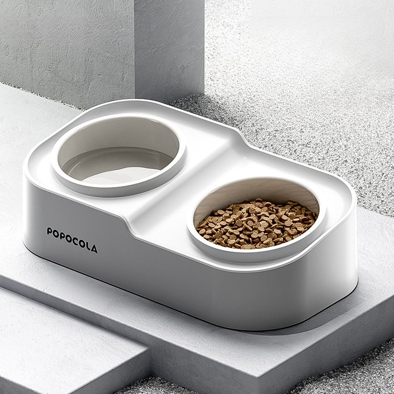 Double Ceramic Pet Food Bowl Dog Water Bowl With Holder - PIKAPIKA