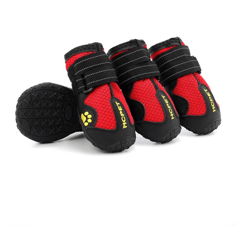 Durable Anti - Slip Dog Boots Summer Breathable Mesh Shoes - PIKAPIKA
