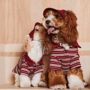 Red Stripe Dog Shirt - Classic Cotton Pet T-Shirt