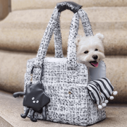 Dog Tote Bag, Convertible Single-Shoulder Pet Carrier with Removable Pad