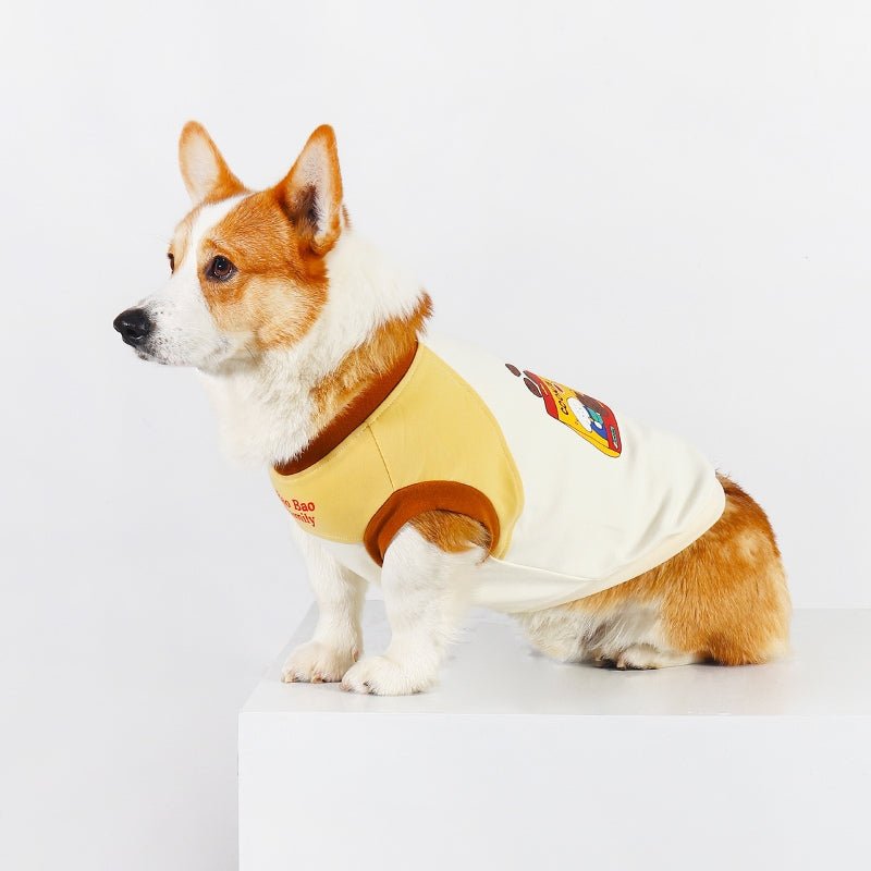 Elastic Vest Shirts Corgi Breathable Dog Clothes Sleeveless - PIKAPIKA