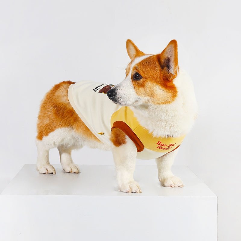 Elastic Vest Shirts Corgi Breathable Dog Clothes Sleeveless - PIKAPIKA