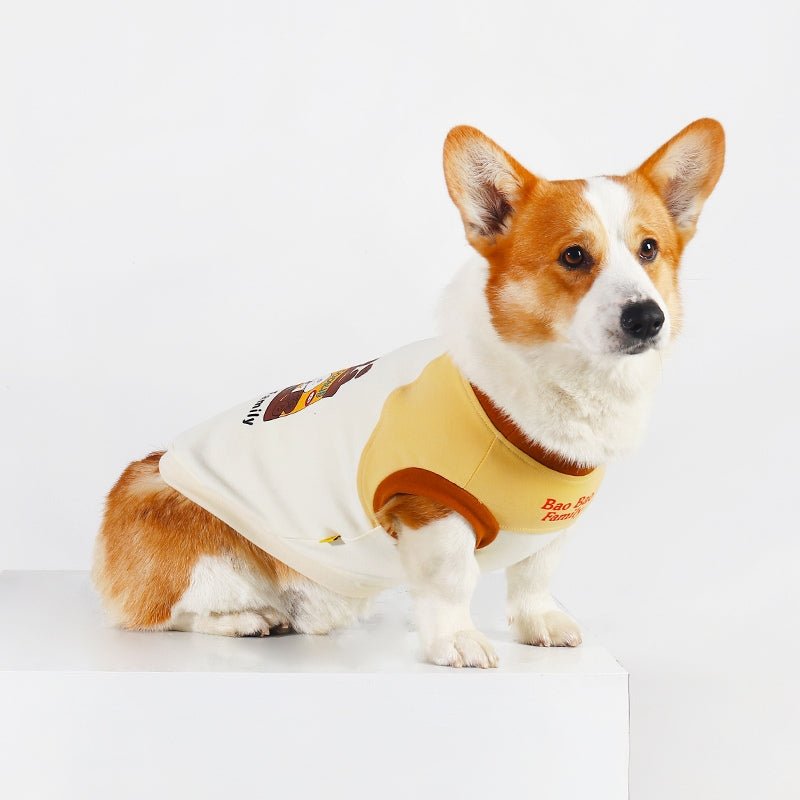 Elastic Vest Shirts Corgi Breathable Dog Clothes Sleeveless - PIKAPIKA