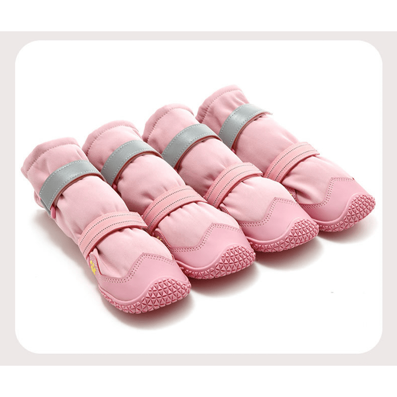 Essential Dog Boots High - Top Shoes Waterproof Fleece Warm Reflective - PIKAPIKA