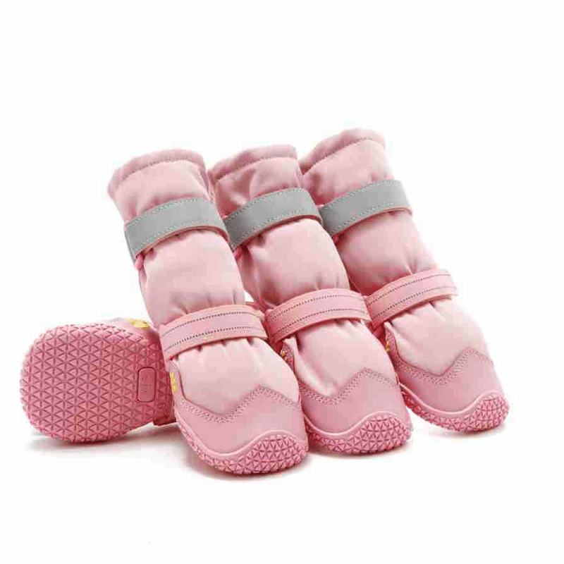Essential Dog Boots High - Top Shoes Waterproof Fleece Warm Reflective - PIKAPIKA