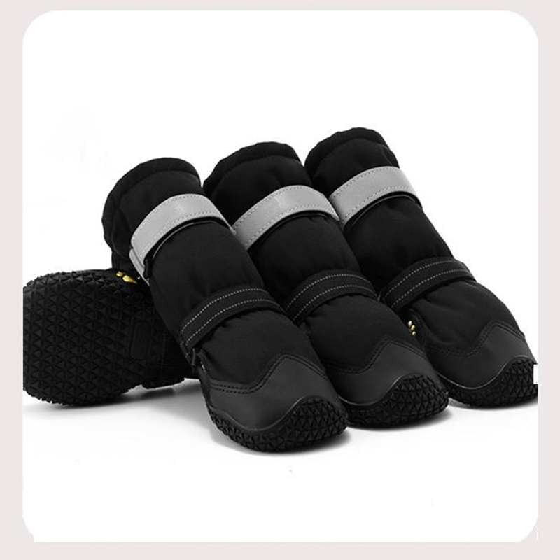 Essential Dog Boots High - Top Shoes Waterproof Fleece Warm Reflective - PIKAPIKA