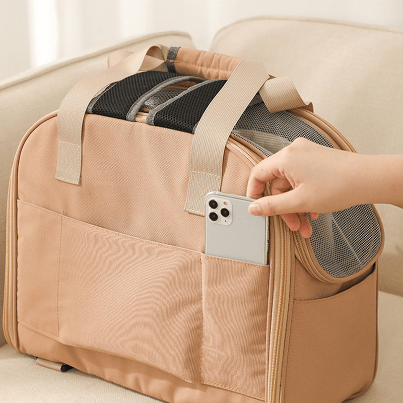 Expandable Teddy Dog Travel Backpack Breathable & Structured - PIKAPIKA