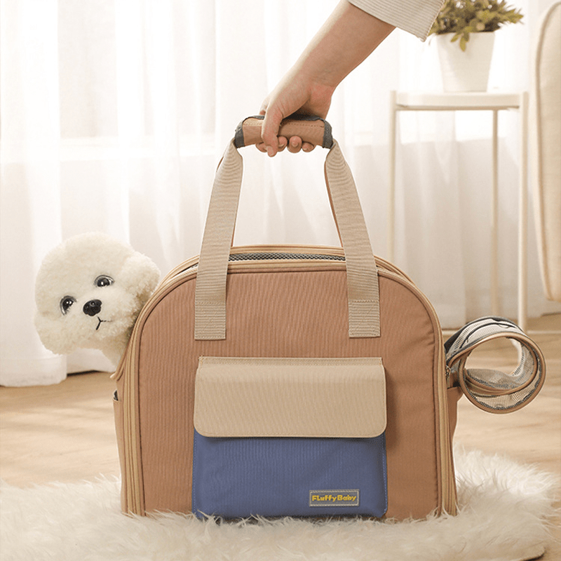 Expandable Teddy Dog Travel Backpack Breathable & Structured - PIKAPIKA