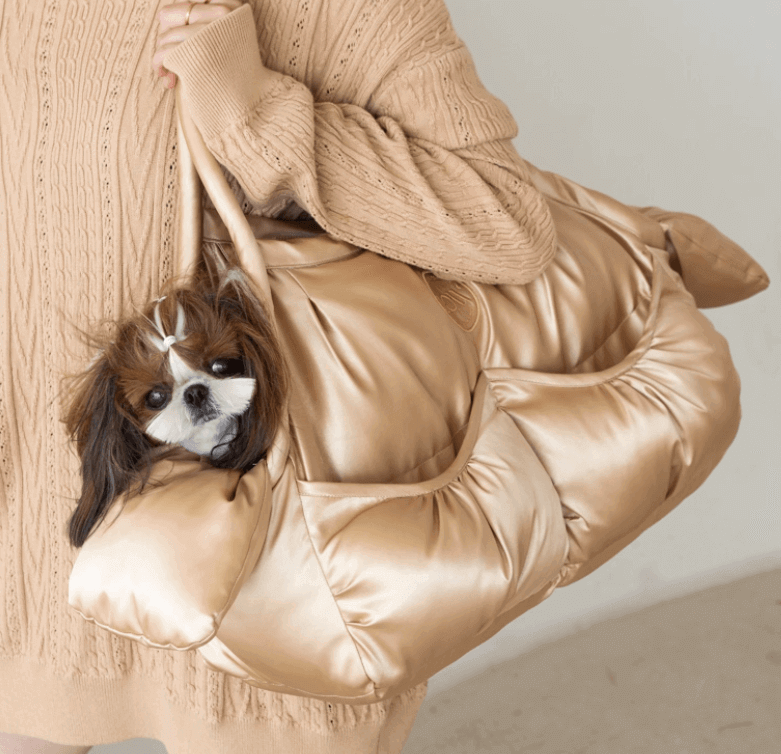 Winter Pet Carrier, Warm Fleece Lined Single Shoulder Bag