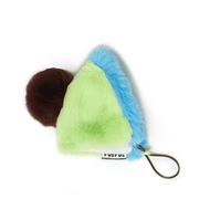 Faux Fur Hat Multicolor Blue+Green - PIKAPIKA