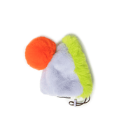 Faux Fur Hat Multicolor Purple+Green - PIKAPIKA