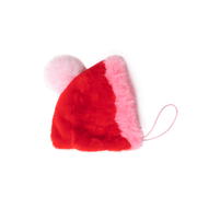 Faux Fur Hat Multicolor Red+Pink - PIKAPIKA