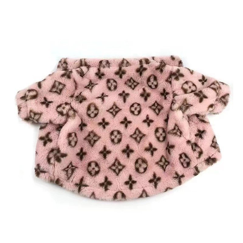 Faux Fur Zip Coat Jacket Bulldog Dog Clothes - PIKAPIKA