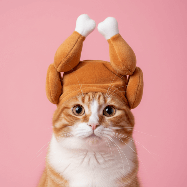 Funny Pet Chicken Drumstick Hat for Cats & Dogs | Cute Costume Headwear for Small Medium Pets | Halloween Cosplay Photo Prop