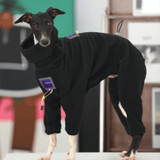 Fleece Onesies 4Legs Italian Greyhound Whippet Dog Clothes Black - PIKAPIKA