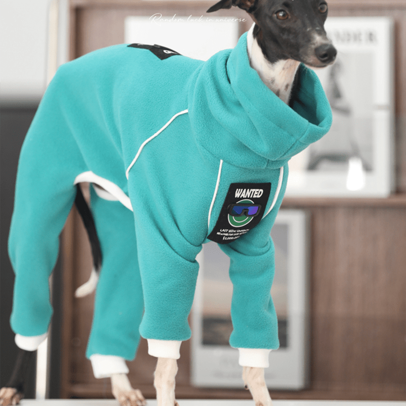Fleece Onesies 4Legs Italian Greyhound Whippet Dog Clothes Blue - PIKAPIKA