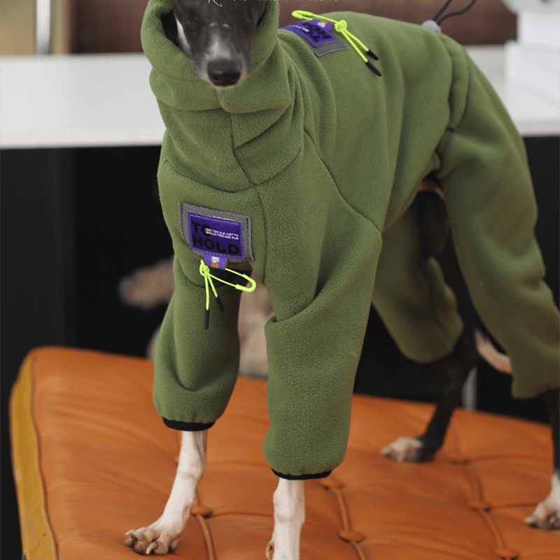 Fleece Onesies 4Legs Italian Greyhound Whippet Dog Clothes Green - PIKAPIKA
