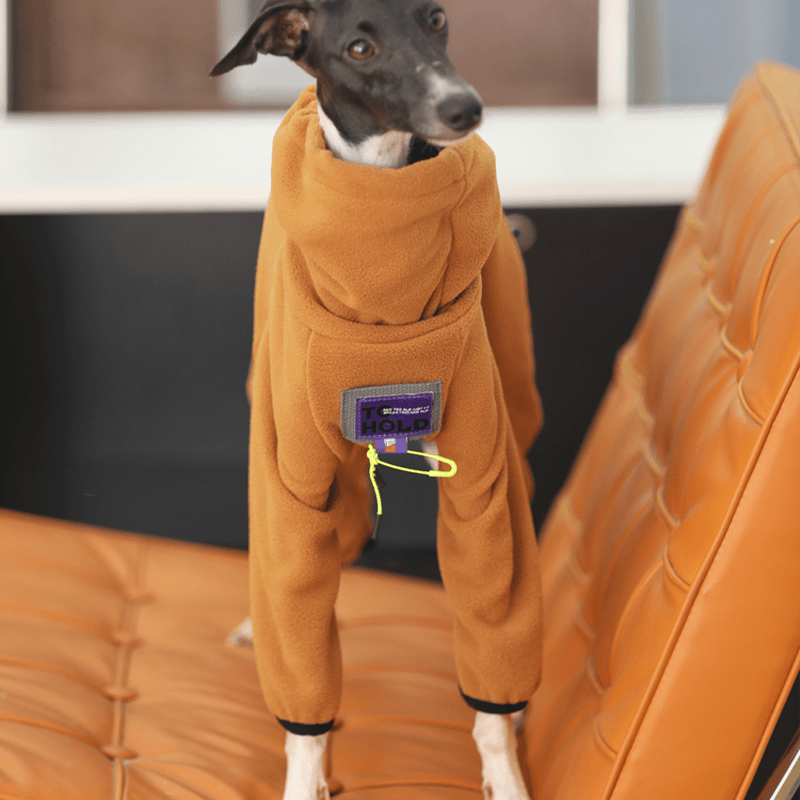 Fleece Onesies 4Legs Italian Greyhound Whippet Dog Clothes Yellow - PIKAPIKA