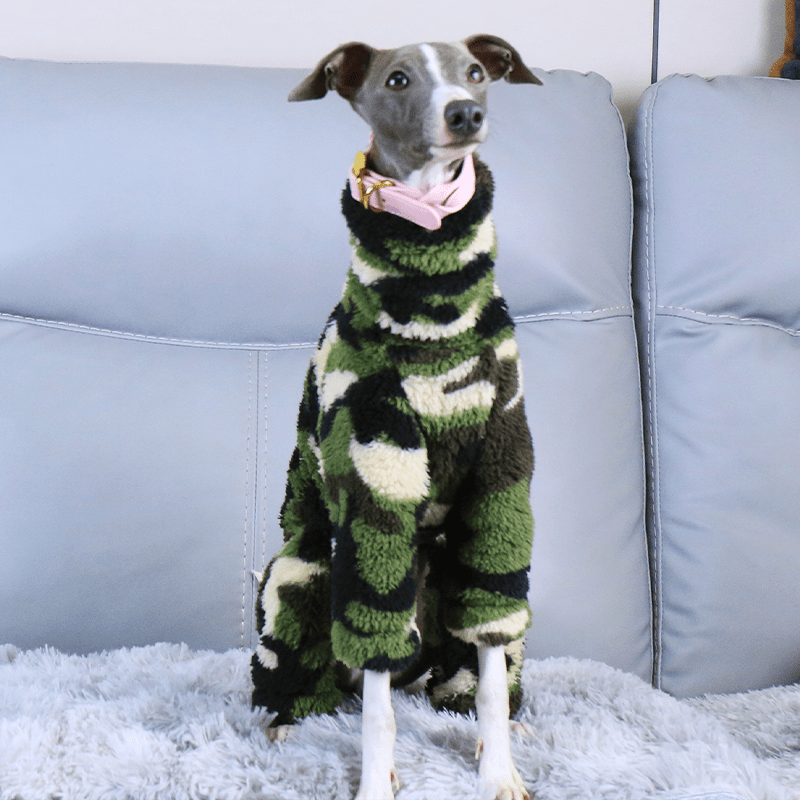 Fleece Onesies Camouflage Italian Greyhound Whippet Dog Clothes - PIKAPIKA