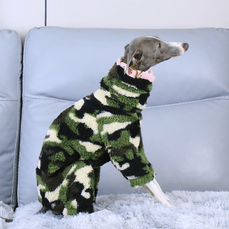 Fleece Onesies Camouflage Italian Greyhound Whippet Dog Clothes - PIKAPIKA
