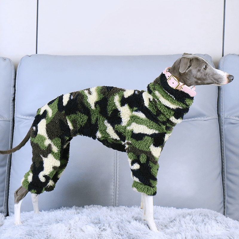 Fleece Onesies Camouflage Italian Greyhound Whippet Dog Clothes - PIKAPIKA