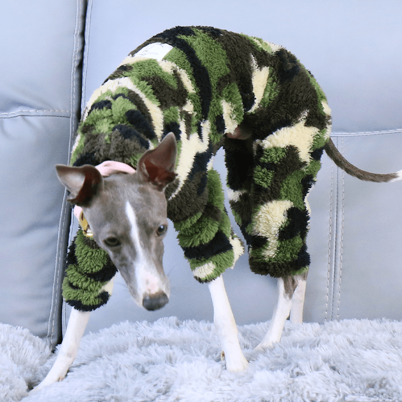 Fleece Onesies Camouflage Italian Greyhound Whippet Dog Clothes - PIKAPIKA