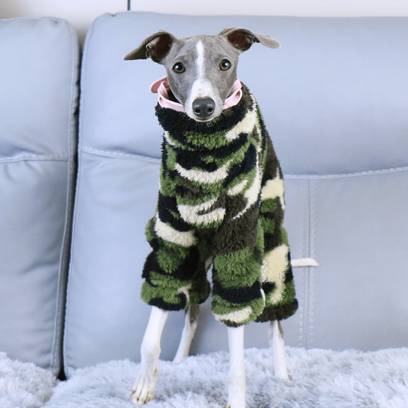 Fleece Onesies Camouflage Italian Greyhound Whippet Dog Clothes - PIKAPIKA