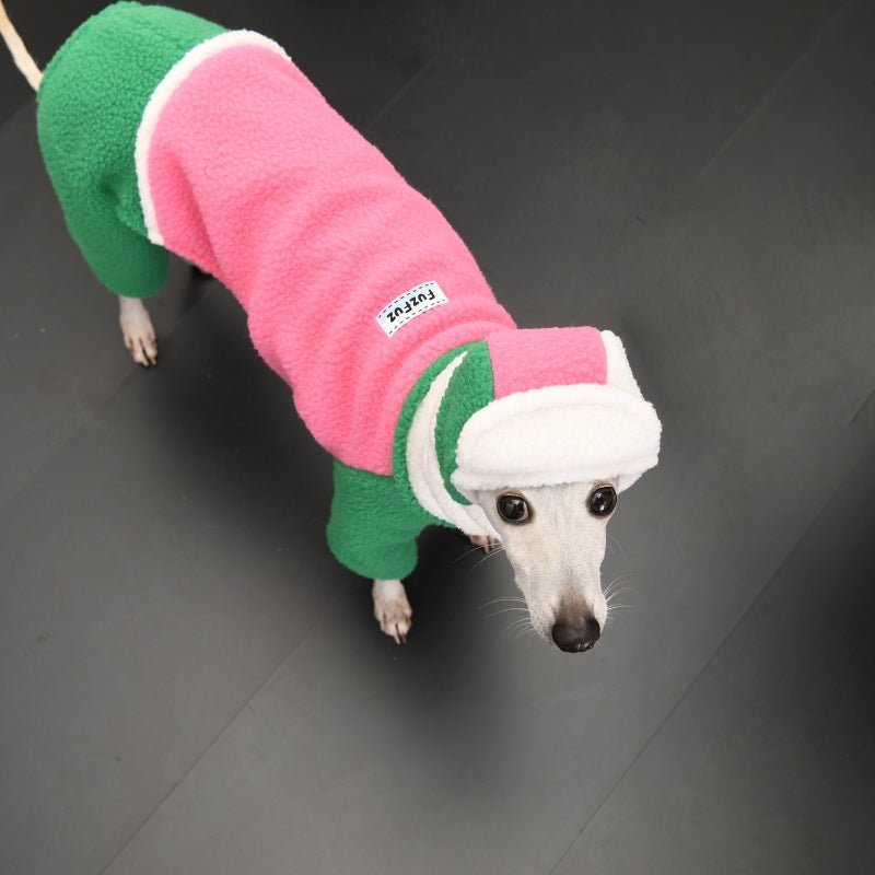 Fleece Onesies Italian Greyhound Dog 4 - legs Clothes Turtleneck - PIKAPIKA