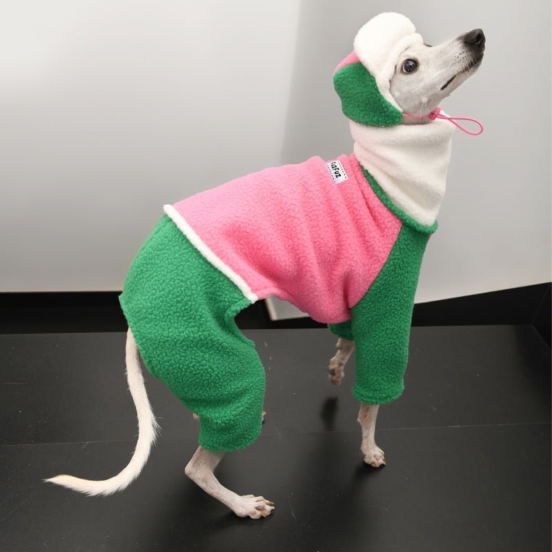 Fleece Onesies Italian Greyhound Dog 4 - legs Clothes Turtleneck - PIKAPIKA