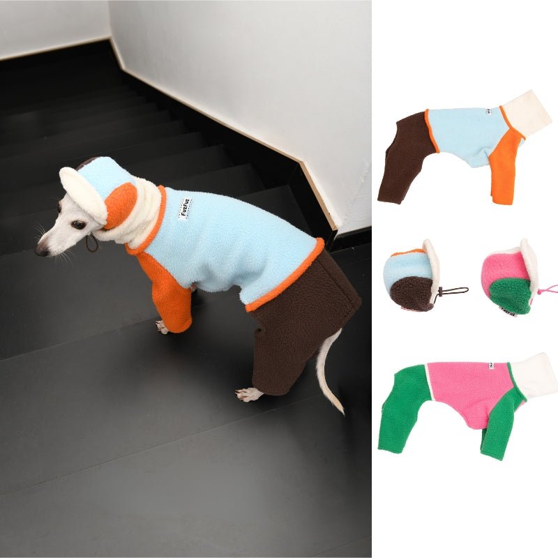 Fleece Onesies Italian Greyhound Dog 4 - legs Clothes Turtleneck - PIKAPIKA