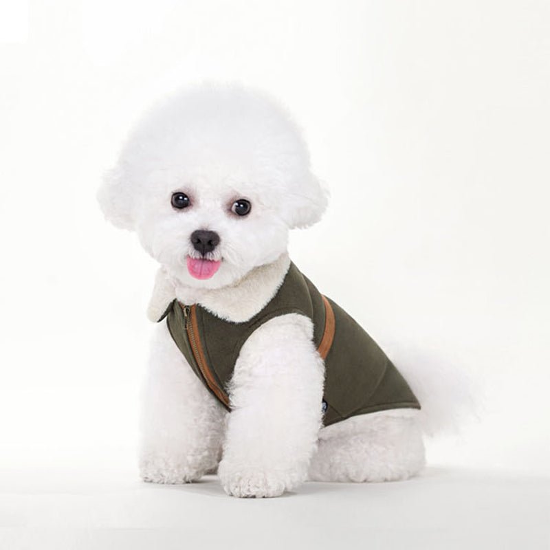 Fleece Suede Vest Jacket Italian Greyhound Whippet Dog Clothes - PIKAPIKA