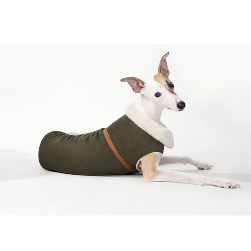 Fleece Suede Vest Jacket Italian Greyhound Whippet Dog Clothes - PIKAPIKA