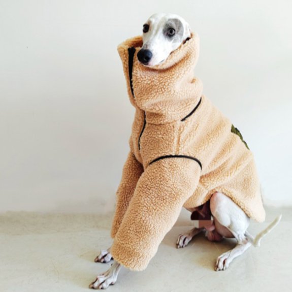 Fleece Turtleneck Coat Italian greyhound Whippet Dog Clothes - PIKAPIKA