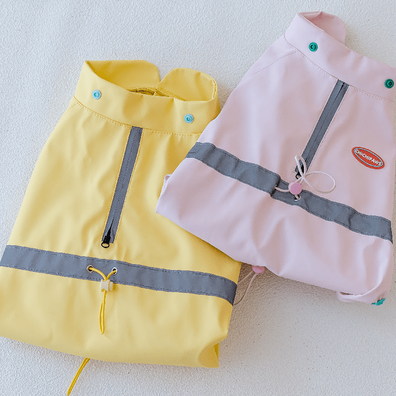 Floral Cloak Waterproof Full - Cover Four - Leg Dog Raincoat Small Medium Dogs - PIKAPIKA