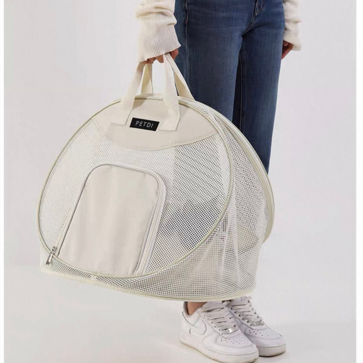 Foldable Breathable Travel Bag Large Capacity Portable Pet Carrier Tote - PIKAPIKA