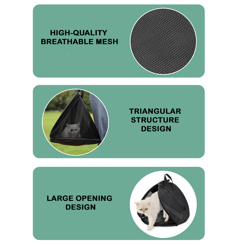 Foldable Breathable Travel Bag Large Capacity Portable Pet Carrier Tote - PIKAPIKA