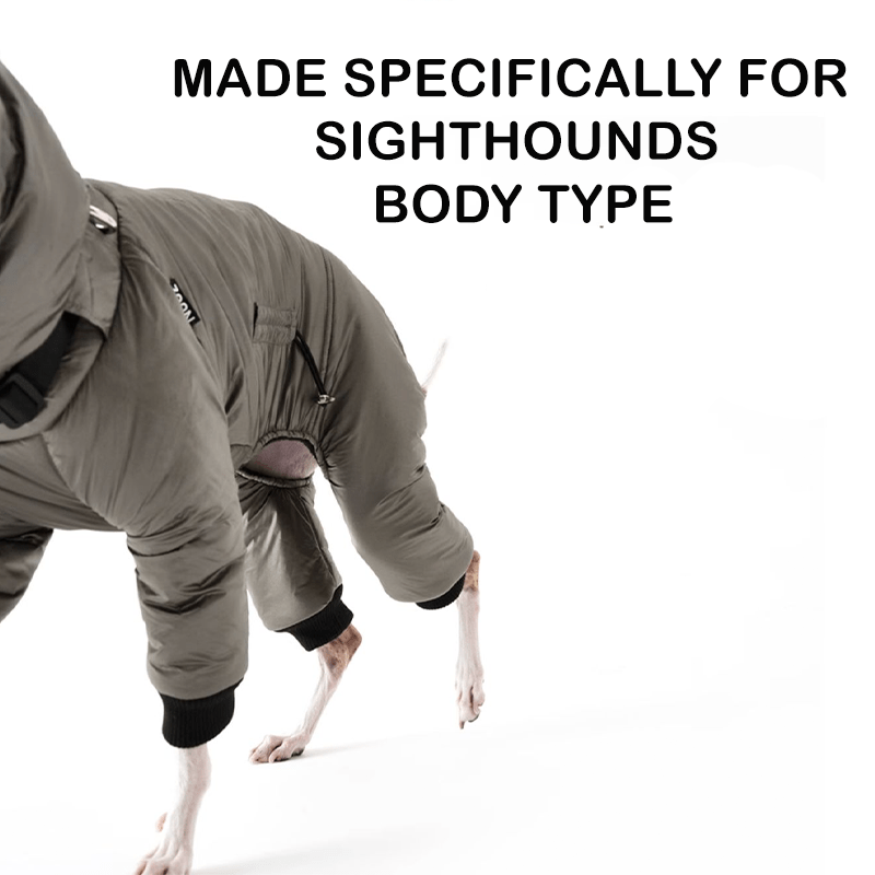 Four - Leg Cotton Coat Greyhound Whippet Winter Dog Clothes - PIKAPIKA