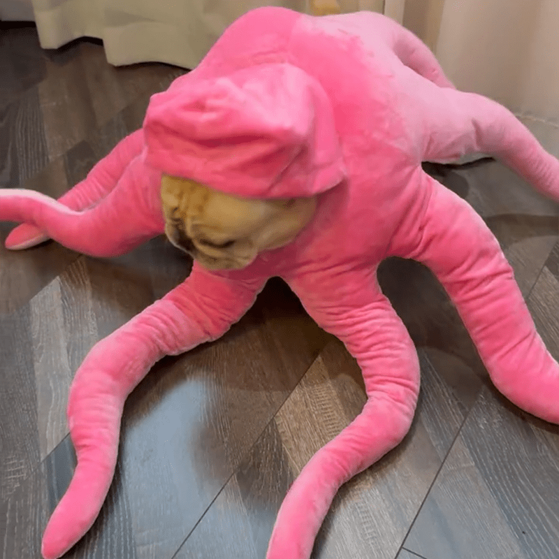 Halloween Octopus Dog Costume Funny Plush Pet Outfit Cosplay Cat Clothes - PIKAPIKA