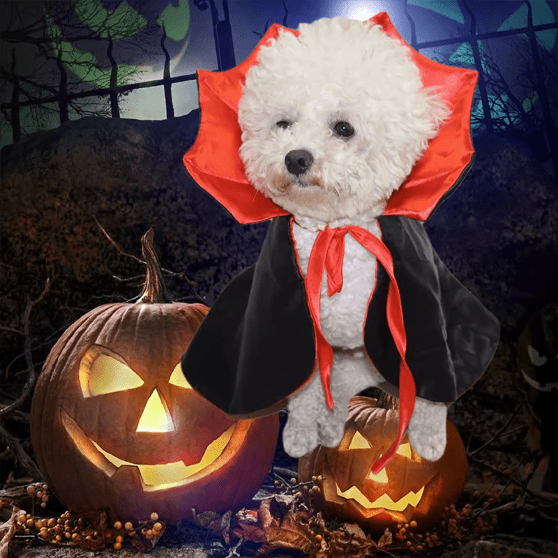 Halloween Vampire Magician Cloak Pet Costume Dog Funny Cape - PIKAPIKA