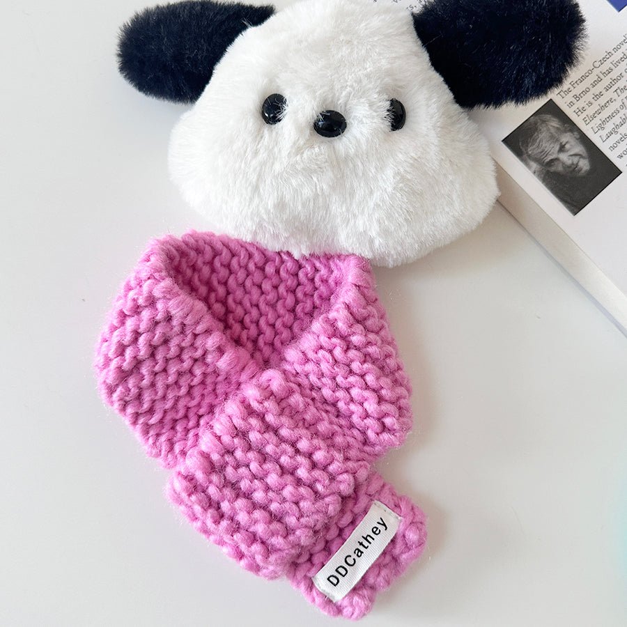 Hand Made Knit Dog Scarf Cat Scarves Neck Warm Collar - PIKAPIKA