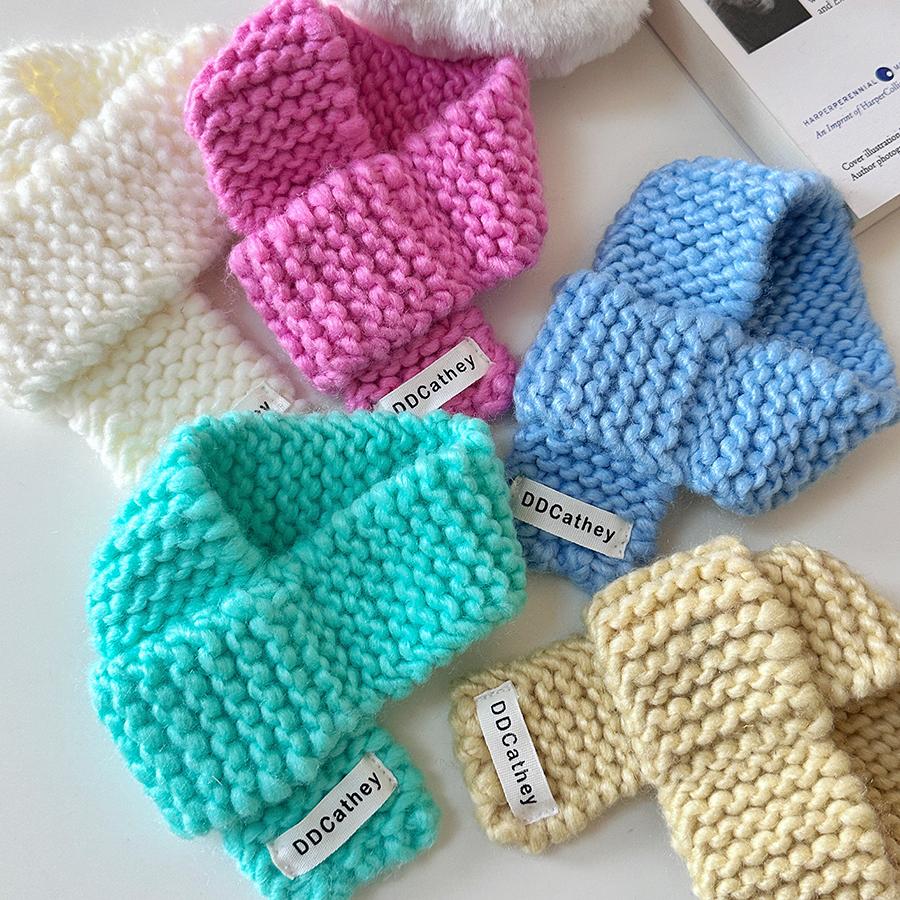 Hand Made Knit Dog Scarf Cat Scarves Neck Warm Collar - PIKAPIKA